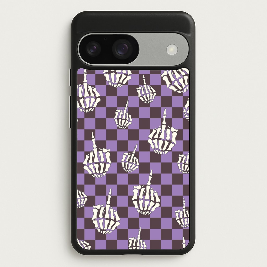 Purple Middle Finger  - Halloween Phone Case for Google Pixel 9 / 9 Pro