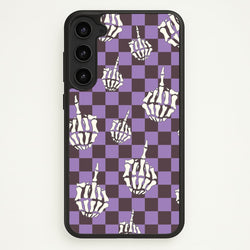 Purple Middle Finger  - Halloween Phone Case for Galaxy S23 Plus