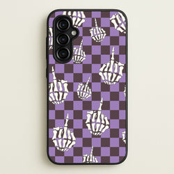 Purple Middle Finger  - Halloween Phone Case for Galaxy A54