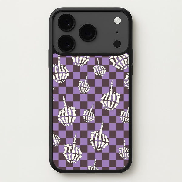 Purple Middle Finger Phone Case for iPhone 17 Pro Max