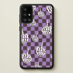Purple Middle Finger  - Halloween Phone Case for Galaxy A71