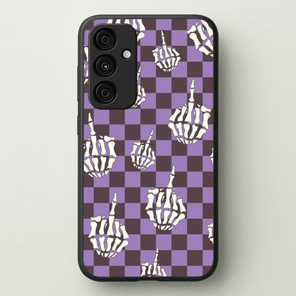 Purple Middle Finger  - Halloween Phone Case for Galaxy A55