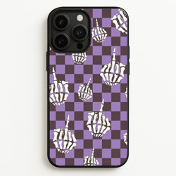 Purple Middle Finger  - Halloween Phone Case for iPhone 13 Pro Max