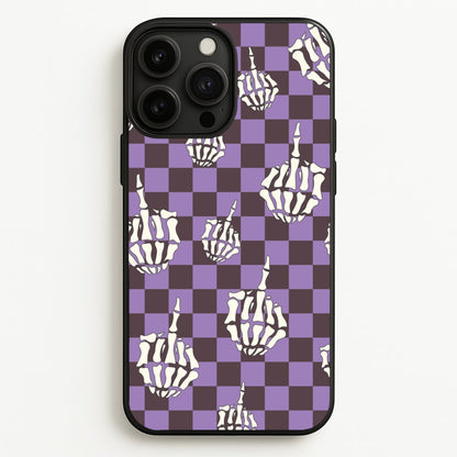 Purple Middle Finger  - Halloween Phone Case for iPhone 13 Pro Max