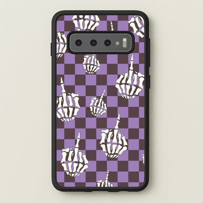 Purple Middle Finger  - Halloween Phone Case for Galaxy S10 Plus