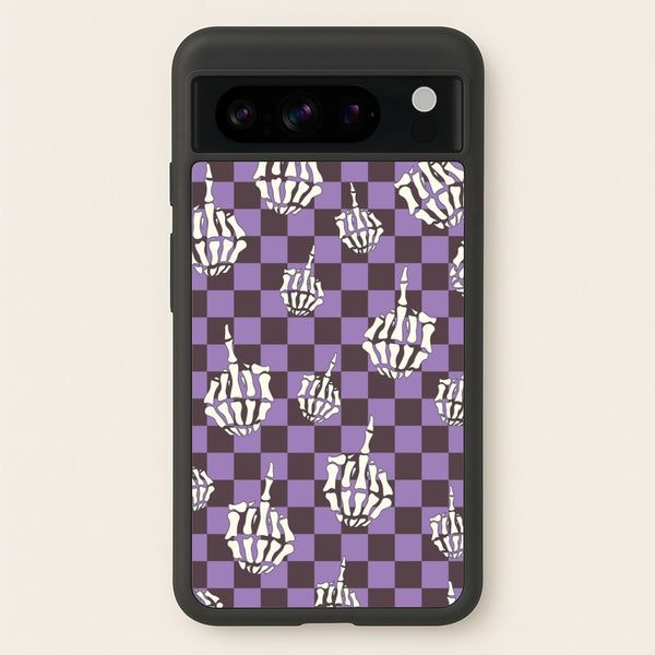 Purple Middle Finger  - Halloween Phone Case for Google Pixel 8 Pro