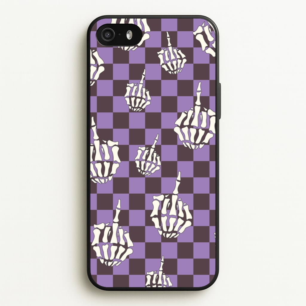 Purple Middle Finger  - Halloween Phone Case for iPhone 5 / 5s / SE 2016