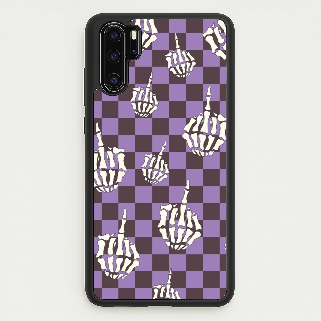 Purple Middle Finger  - Halloween Phone Case for Huawei P30 Pro