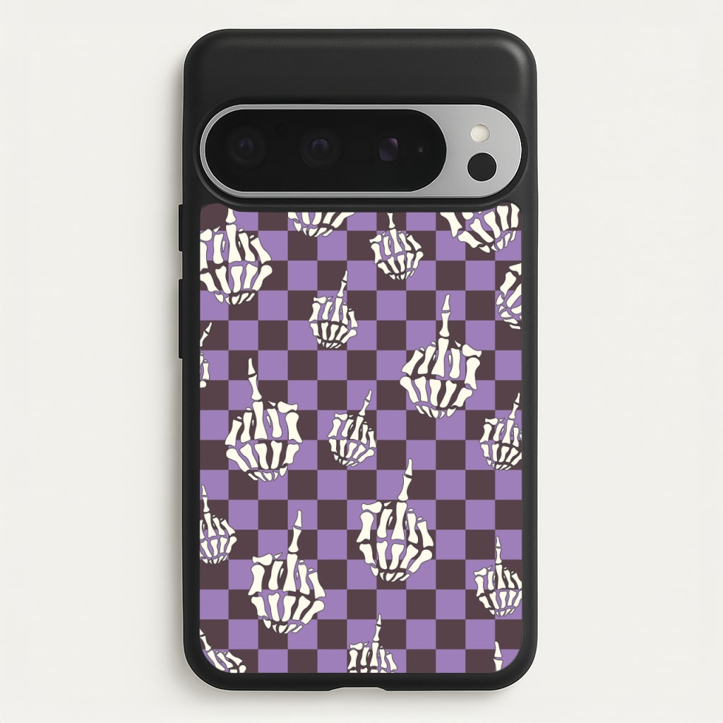 Purple Middle Finger  - Halloween Phone Case for Google Pixel 9 Pro XL