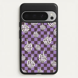 Purple Middle Finger  - Halloween Phone Case for Google Pixel 9 Pro XL