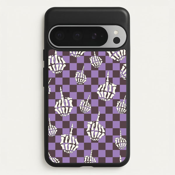 Purple Middle Finger  - Halloween Phone Case for Google Pixel 9 Pro XL