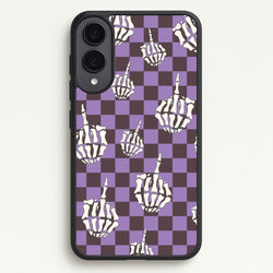Purple Middle Finger  - Halloween Phone Case for Galaxy S25 Edge
