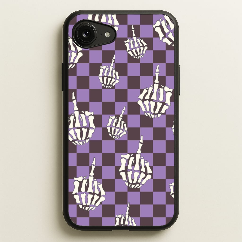 Purple Middle Finger  - Halloween Phone Case for iPhone 16e