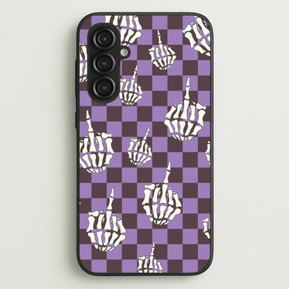 Purple Middle Finger  - Halloween Phone Case for Galaxy S23FE