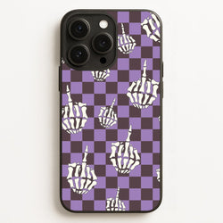 Purple Middle Finger  - Halloween Phone Case for iPhone 12 Pro Max