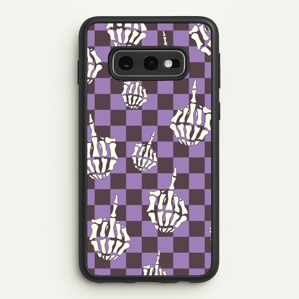 Purple Middle Finger  - Halloween Phone Case for Galaxy S10e