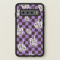 Purple Middle Finger  - Halloween Phone Case for Galaxy S10