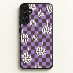 Purple Middle Finger  - Halloween Phone Case for Galaxy A34