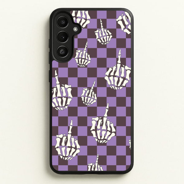 Purple Middle Finger  - Halloween Phone Case for Galaxy A34