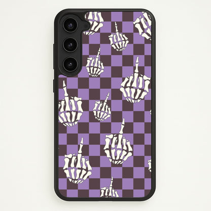 Purple Middle Finger  - Halloween Phone Case for Galaxy S23