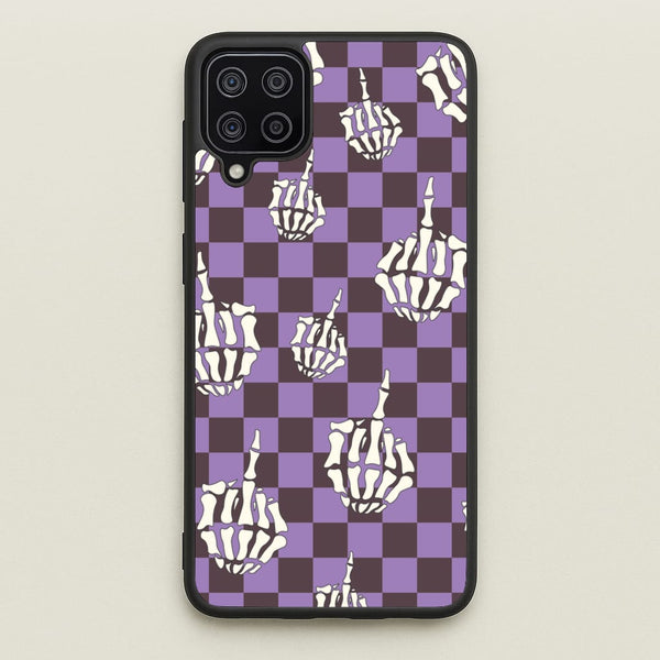 Purple Middle Finger  - Halloween Phone Case for Galaxy A12