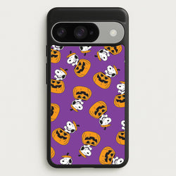 Cartoon Beagle Pumpkin Pattern Phone Case for Google Pixel 10 / 10 Pro