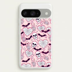 Cute Halloween Stickers Pattern Phone Case for Google Pixel 10 / 10 Pro