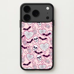 Cute Halloween Stickers Pattern Phone Case for iPhone 17 Pro Max