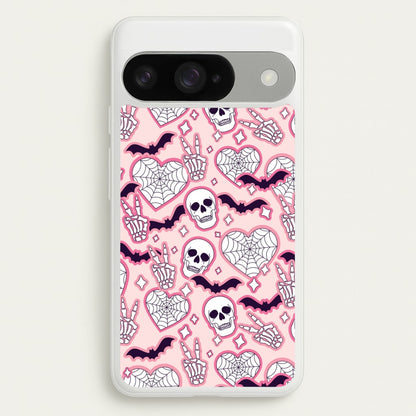Cute Halloween Stickers Pattern Phone Case for Google Pixel 10 / 10 Pro