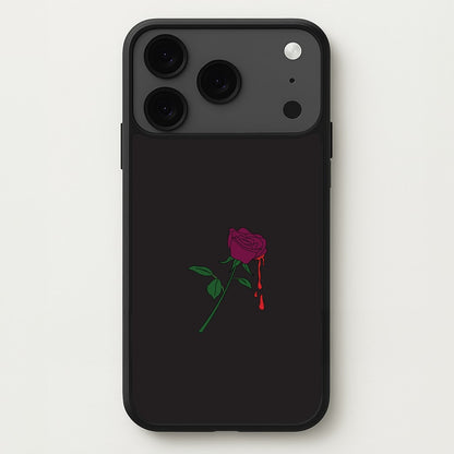 Dark Pink Rose Phone Case for iPhone 17 Pro Max
