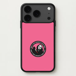 What's Your Favourite Scary Movie Badge Phone Case for iPhone 17 Pro Max