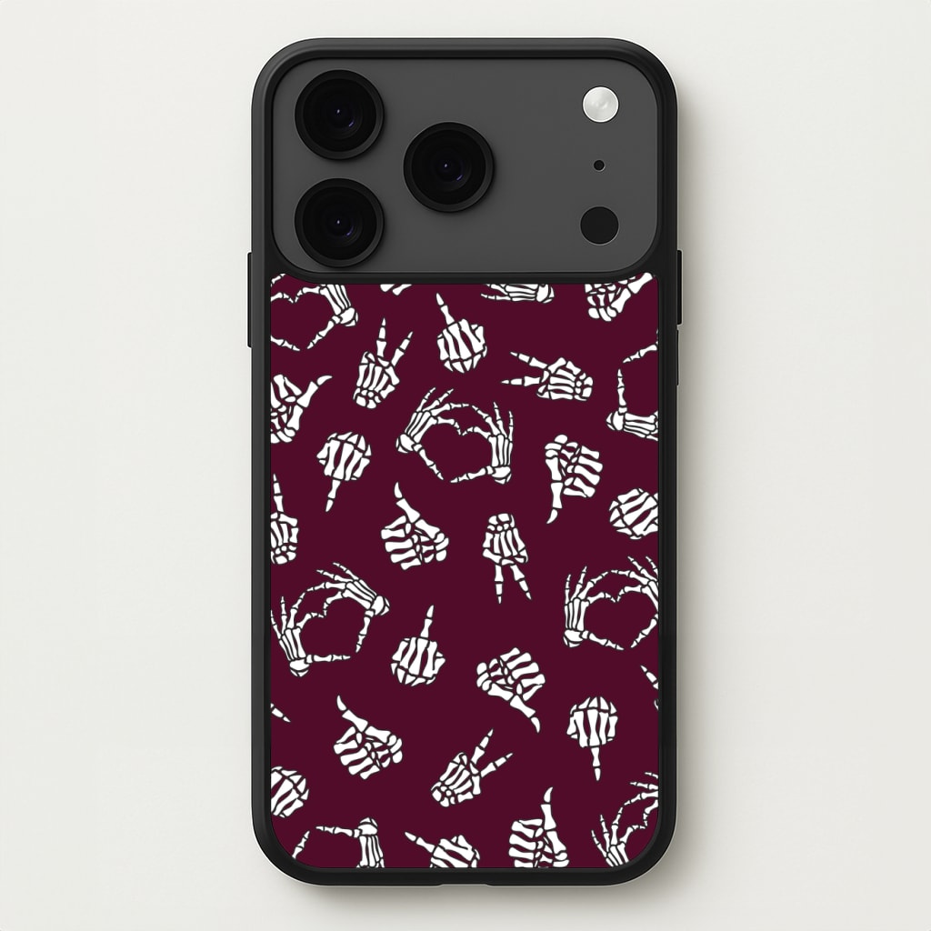 Skeleton Hands Pattern Phone Case for iPhone 17 Pro