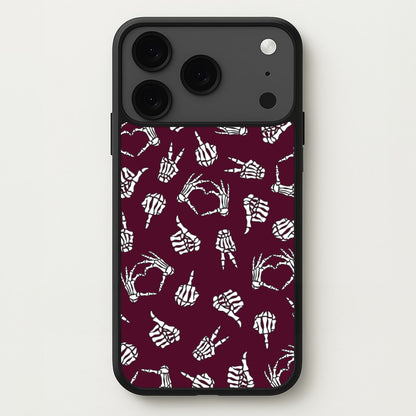 Skeleton Hands Pattern Phone Case for iPhone 17 Pro