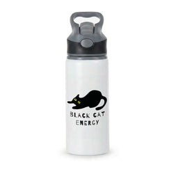 Black Cat Energy Active Water Bottle - Black