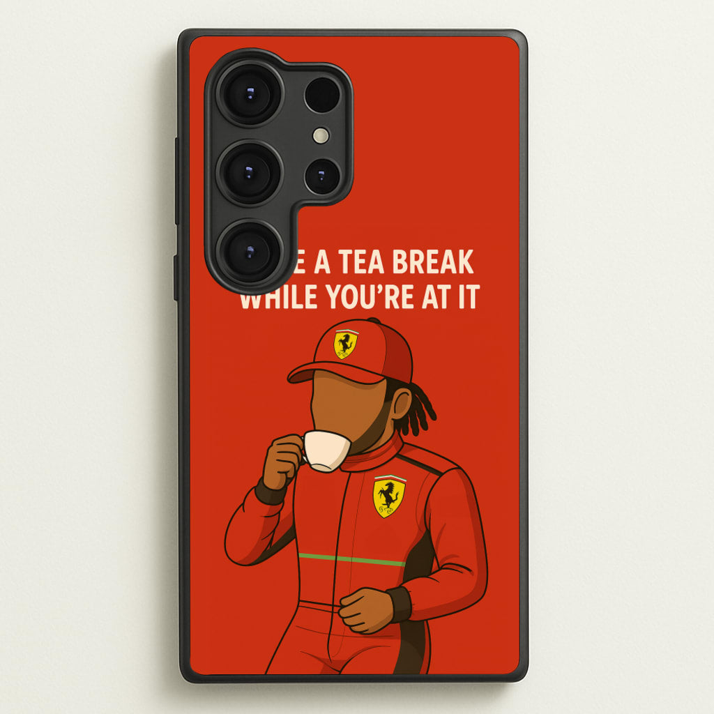 Hamilton's Tea Break  - F1 Phone Case for Galaxy S25 Ultra