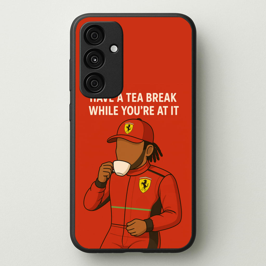 Hamilton's Tea Break  - F1 Phone Case for Galaxy A35