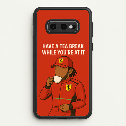 Hamilton's Tea Break  - F1 Phone Case for Galaxy S10e