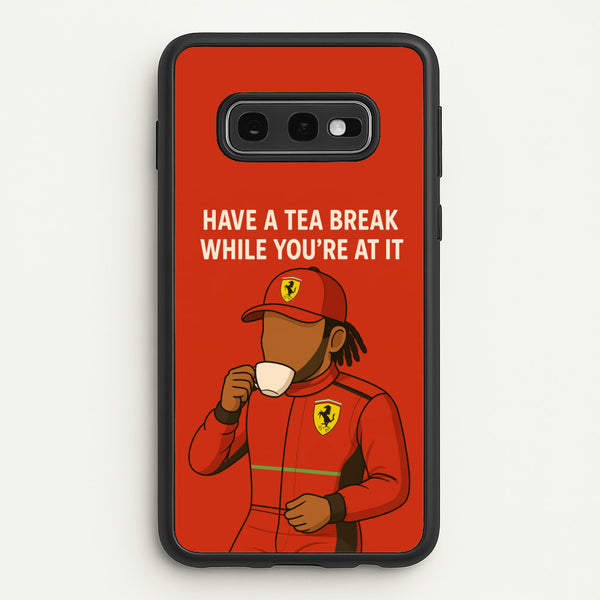 Hamilton's Tea Break  - F1 Phone Case for Galaxy S10e
