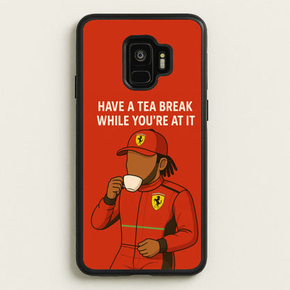 Hamilton's Tea Break  - F1 Phone Case for Galaxy S9