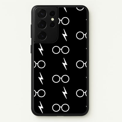 Glasses & Scar Pattern  - Harry Potter Phone Case for Galaxy S21 Ultra