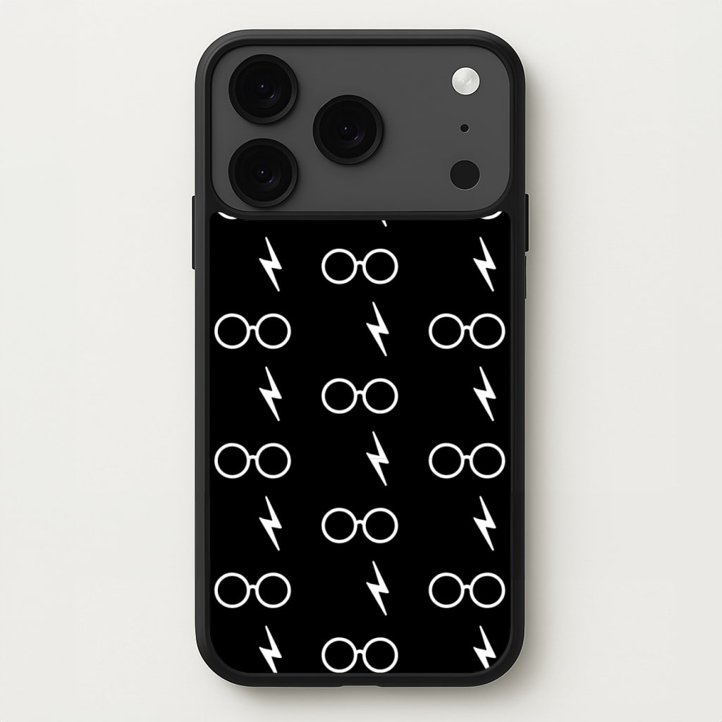 Glasses & Scar Pattern Phone Case for iPhone 17 Pro
