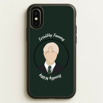 Terribly Funny, Really Witty Draco Malfoy  - Harry Potter Phone Case for iPhone X / XS