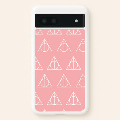 The Deathly Hallows Symbol Pattern  - Harry Potter Phone Case for Google Pixel 6a
