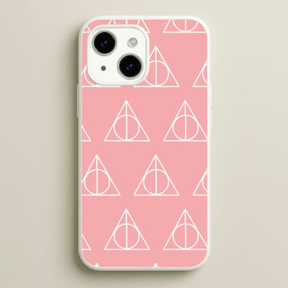 The Deathly Hallows Symbol Pattern  - Harry Potter Phone Case for iPhone 15
