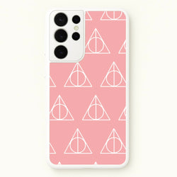 The Deathly Hallows Symbol Pattern  - Harry Potter Phone Case for Galaxy S21 Ultra