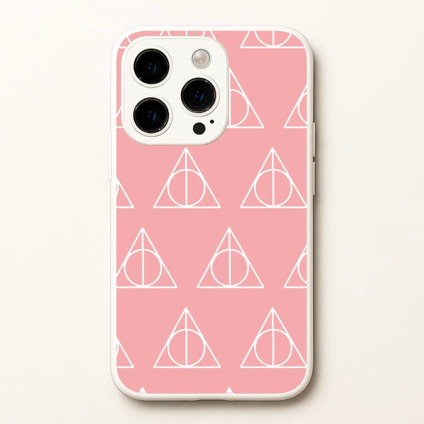 The Deathly Hallows Symbol Pattern  - Harry Potter Phone Case for iPhone 15 Pro