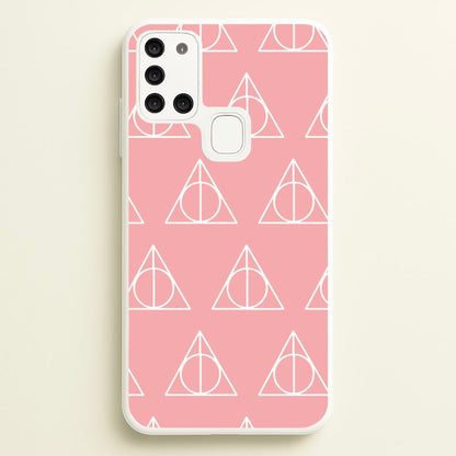 The Deathly Hallows Symbol Pattern  - Harry Potter Phone Case for Galaxy A21s