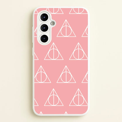 The Deathly Hallows Symbol Pattern  - Harry Potter Phone Case for Galaxy A54
