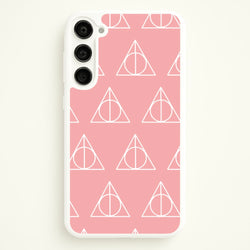 The Deathly Hallows Symbol Pattern  - Harry Potter Phone Case for Galaxy S23 Plus