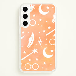 Wizard Icon Patterns  - Harry Potter Phone Case for Galaxy S23